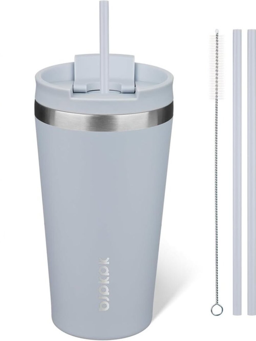 BJPKPK 18oz Stainless Steel Insulated Tumbler with lid and Straw